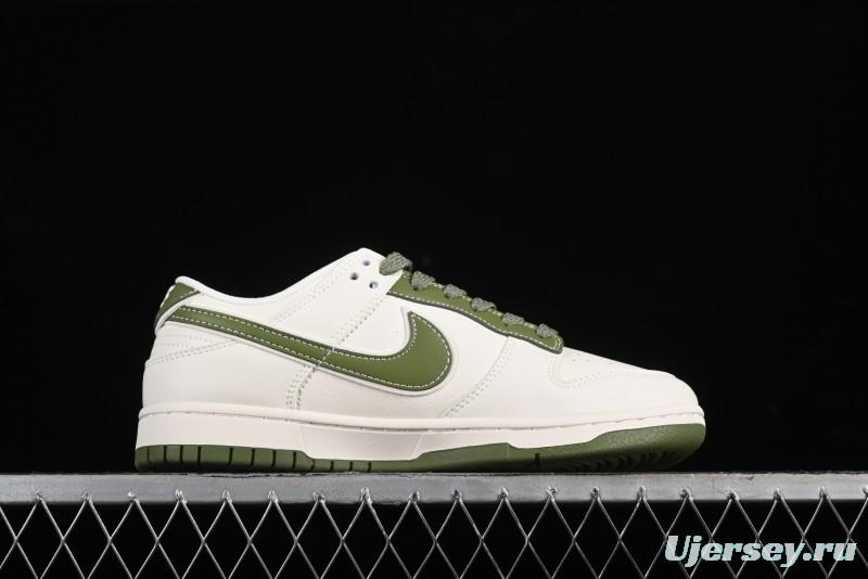 Nike SB Dunk Low x Supreme Stone Island Collaboration Beige Green Starry Sky Anniversary High-End Custom Low-Top Casual Skate Shoes - BB9866-004