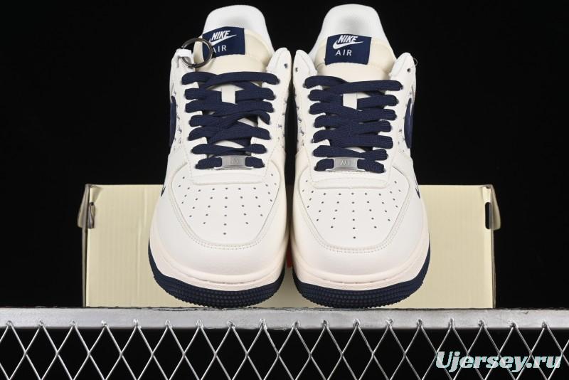 Nike Air Force 1 '07 Low Stussy Collaboration - Blue Red Print Low-Top Casual Sneakers - XZ3318-566