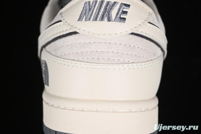 Nike SB Dunk Low The North Face Collaboration - Cement Grey Pig Anniversary High-End Custom Low-Top Casual Skate Shoes - XX2025-326