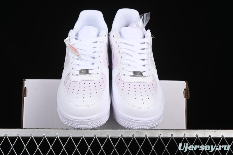 Nike Air Force 1 '07 Low Casual Sneakers with Anime-inspired White Pink Purple Spray Paint Design - CW2288-111