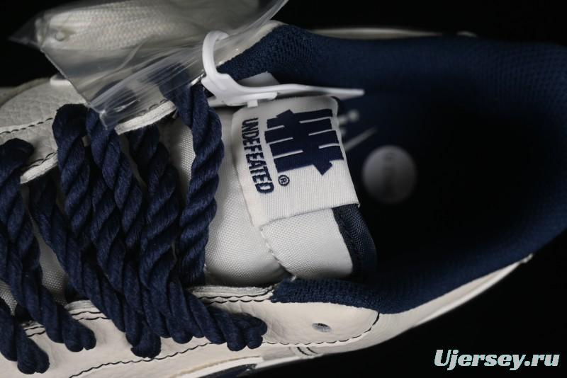 Nike Undefeated x Air Force 1 Low Casual Sneakers in Dark Blue Hemp with Reflective Details - UT2023-205