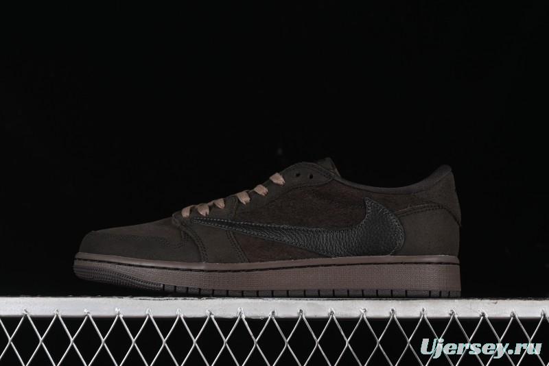 Nike Travis Scott x Air Jordan 1 Low OG AJ1 Reverse Swoosh Sneakers - DM7866-202