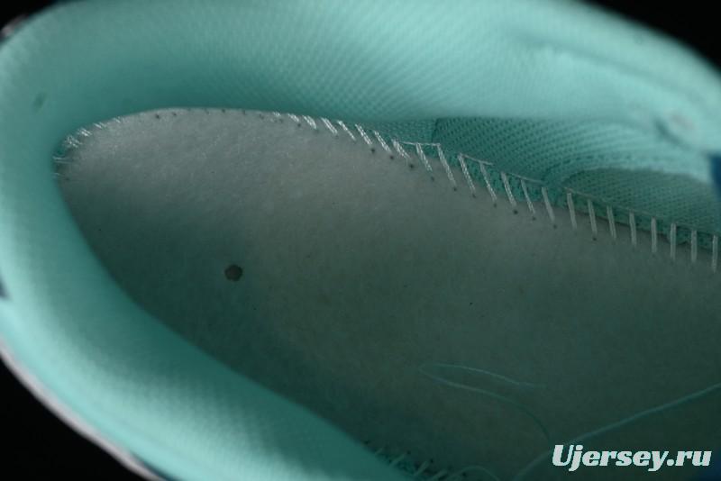 Nike Dunk Low SB Skateboarding Shoes in White and Geode Teal - DD1503-301