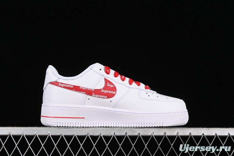 Supreme x Nike Air Force 1 '07 Low Casual Sneakers with Full-Length Air Solo Cushion - CU9225-010