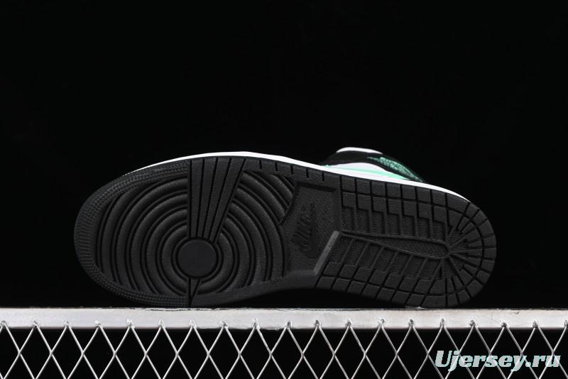 Nike Air Jordan 1 Mid AJ1 White Black Green Culture Casual Sneakers - DQ8426-103