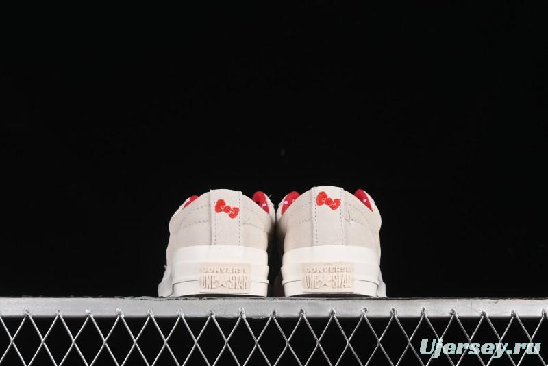 Converse One Star x Hello Kitty Low Top Casual Sneakers with Crystal Outsole and Replaceable Laces - 162937C