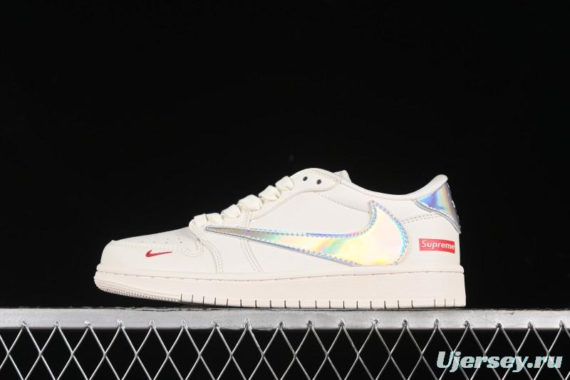 Nike Travis Scott x Fragment Design x Air Jordan 1 Low OG SP AJ1 Supreme Collaboration - CF3688-015