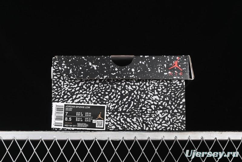 Nike Jordan Spizike Low AJ Hybrid Elements All Black Crackle Casual Sneakers - HQ1191-011