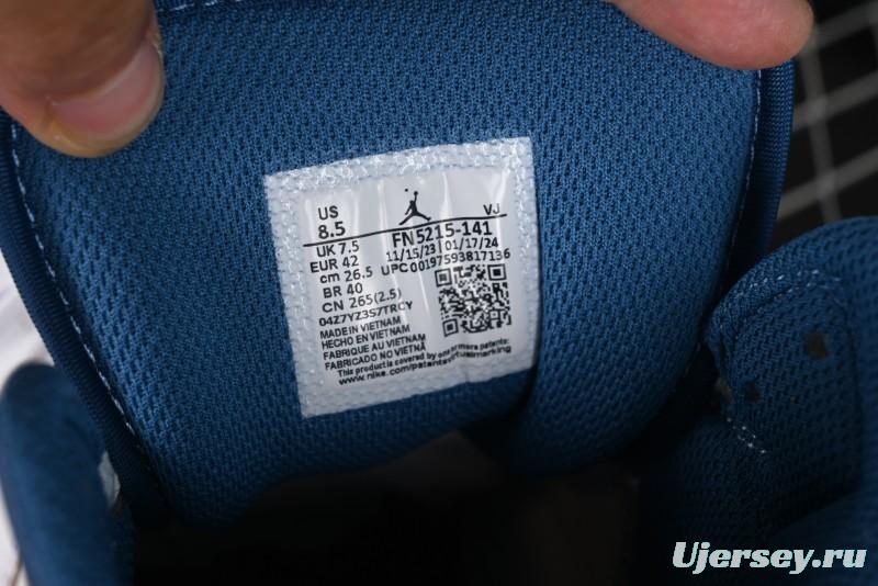 Nike Air Jordan 1 Mid Basketball Shoes Industrial Blue - FN5215-141