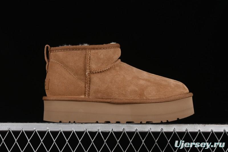 UGG Classic Ultra Mini Platform 3CM Wool Short Boots with TREADLITE Outsole - 1135092