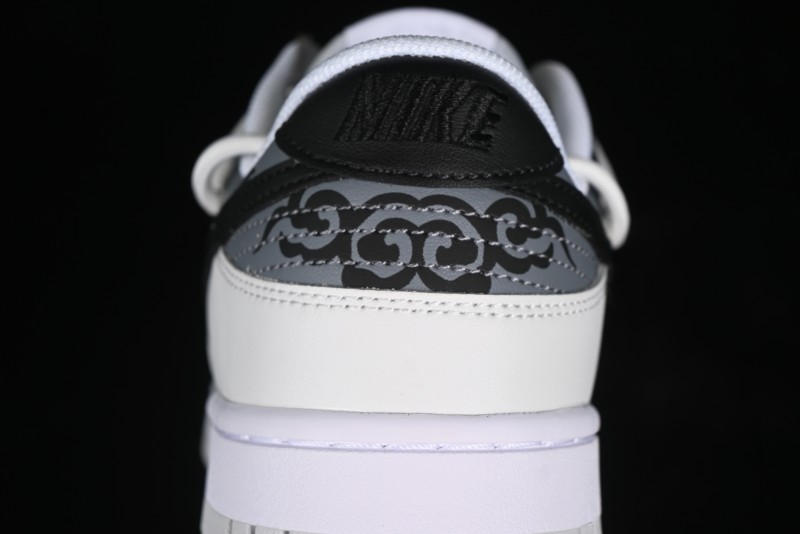 Nike Dunk Low CNY Year of the Dragon Limited Edition SB Lace-Up Casual Sneakers with Silver-White Design - DV0831-101
