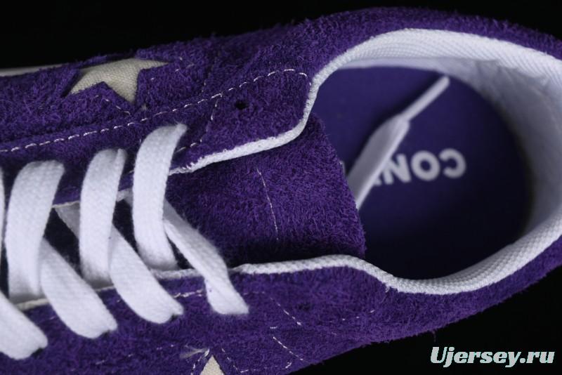 Converse One Star Retro Low-Top Skate Shoes in Purple Suede - 171586C