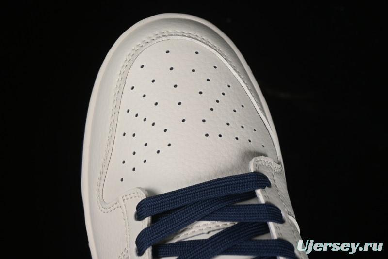 Nike SB Dunk Low Stussy Collaboration - Off White with Big Blue Swoosh Anniversary High-End Custom Low-Top Casual Skate Shoes - XY1688-009
