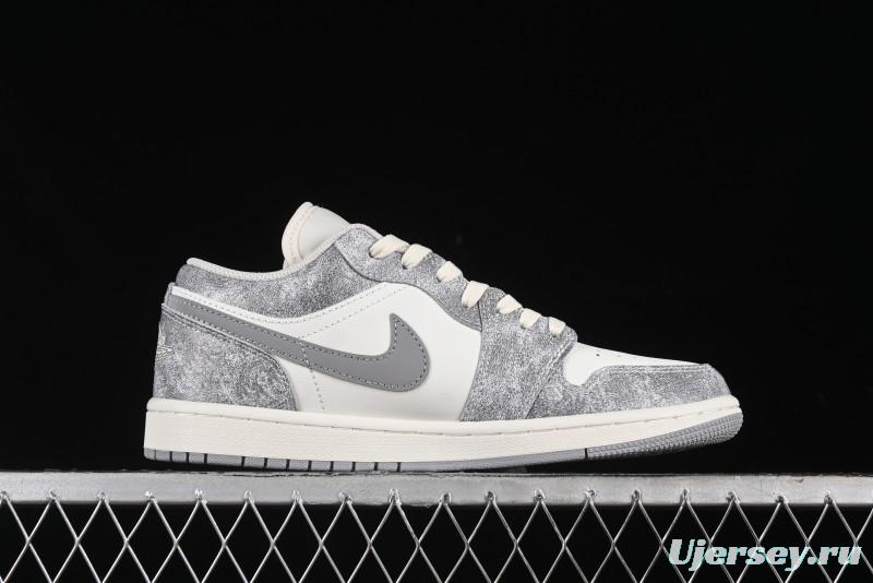 Nike Air Jordan 1 Low AJ1 The North Face Collaboration - Rock Gray High-End Custom Retro Basketball Shoes DC2024-023