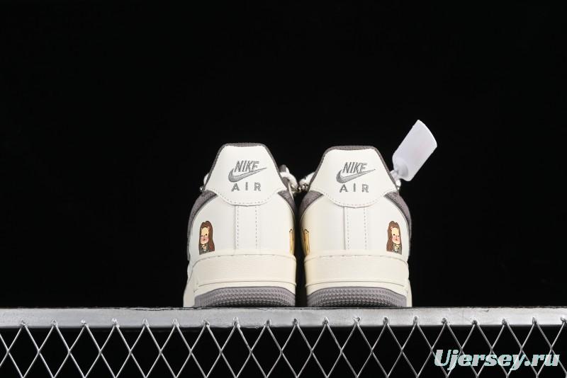 Nike Air Force 1 '07 Low x Capybara "Mona Lisa" Casual Lace-Up Sneakers - LV0506-990