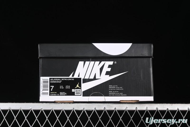 Nike Air Jordan 1 Low OG AJ1 Grey Black Low-Top Casual Sneakers - CZ0790-110