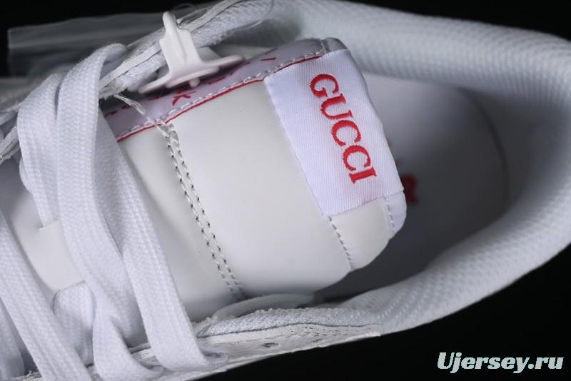 Nike Travis Scott x Fragment Design x Air Jordan 1 Low OG SP AJ1 Gucci Collaboration - White Low-Top Casual Sneakers LJ5188-014