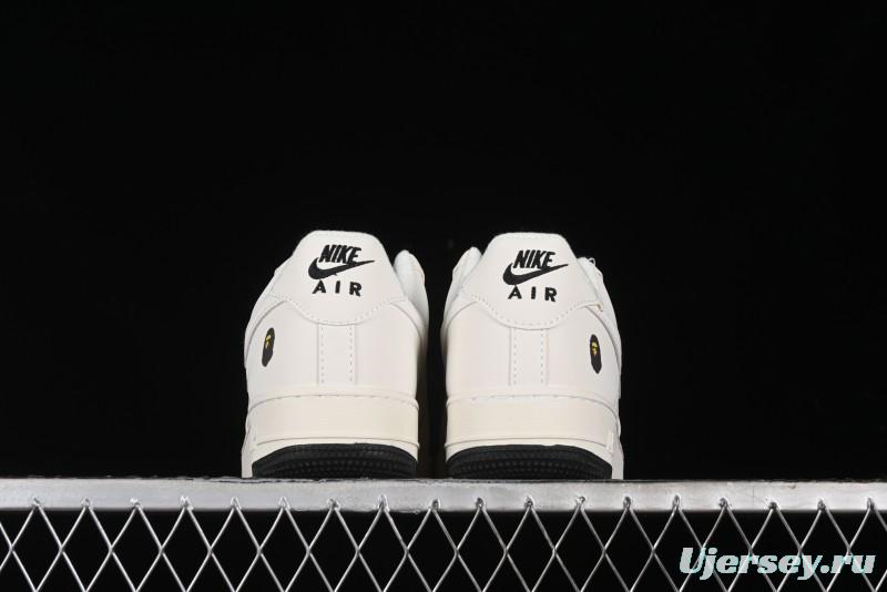 Nike Air Force 1 '07 Low Bape Collaboration - Black Beige Starry Sky Low Top Casual Sneakers - FG6688-103