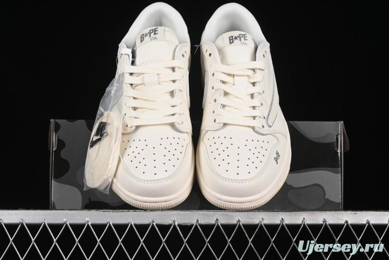 Nike Travis Scott x Fragment Design x Air Jordan 1 Low OG SP AJ1 Bape Collaboration - LJ5188-012