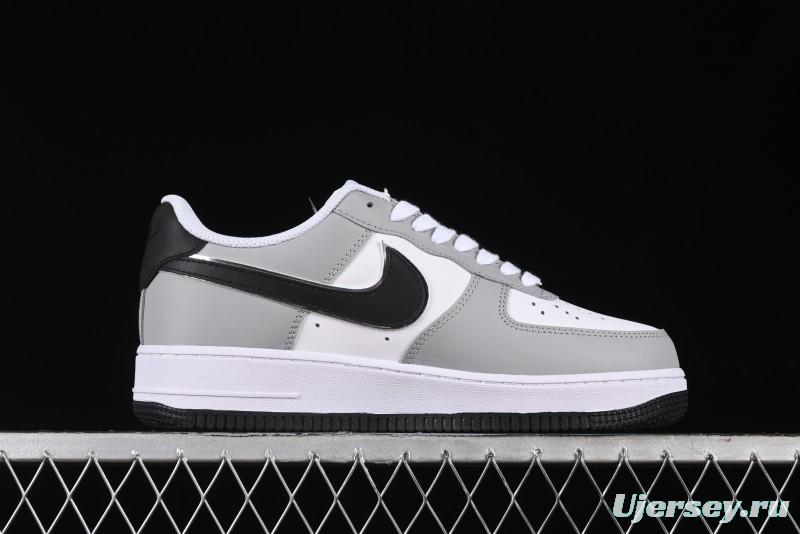 Nike Air Force 1 '07 Low White Grey Black Double Swoosh Casual Sneakers - DY8899-001