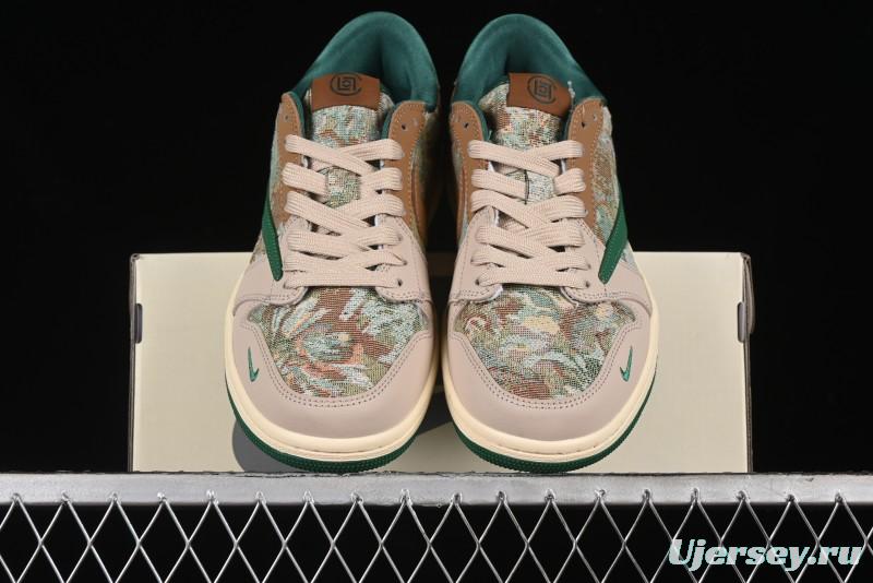 Nike Travis Scott x Fragment Design x Air Jordan 1 Low OG SP AJ1 Retro Sneakers - JH6088-611