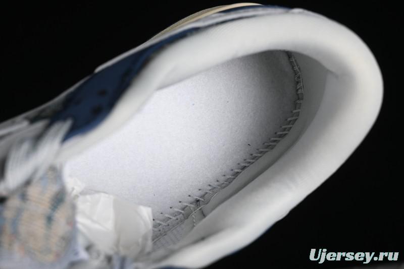 Nike SB Dunk Low CLOT Collaboration - Gray Blue Knit Anniversary Custom Low-Top Casual Skate Shoes - JH8310-950