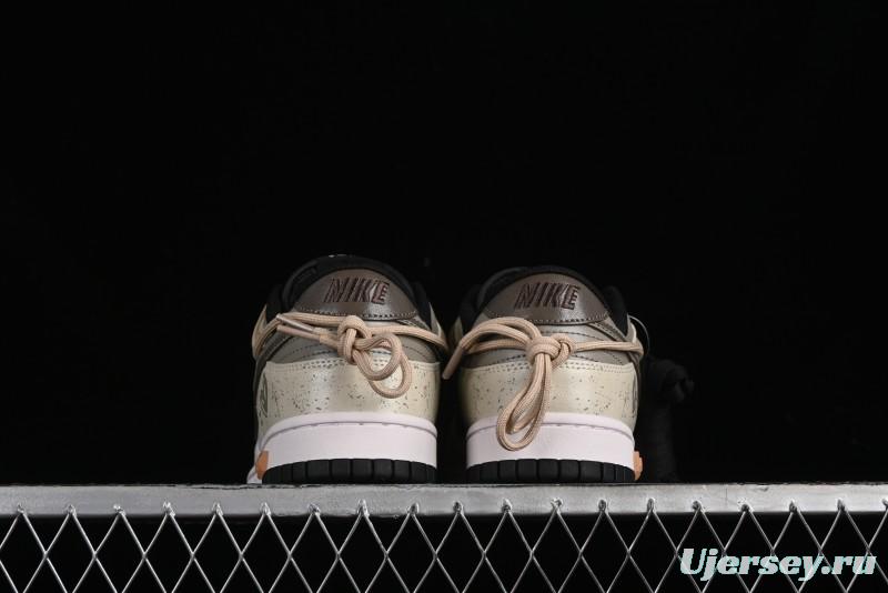 Nike Dunk Low Panda Prank Summer Theme Love Khaki Pudding Milk Tea SB Strap Low-Top Casual Sneakers - CW1590-100