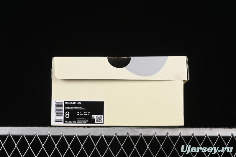 Nike SB Dunk Low Championship Collaboration - Off-White Red Swoosh Anniversary Custom Low-Top Casual Skate Shoes - KK1688-021