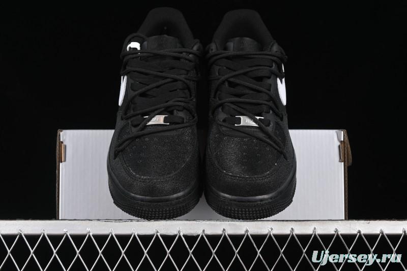 Nike Air Force 1 '07 Low White Black Starry Full Diamond Lace-Up Low-Top Casual Sneakers - ZH0316-032