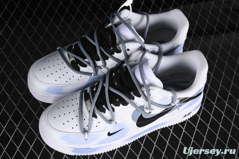 Nike Air Force 1 '07 Low Anime Theme Purple-Blue Spray Custom Casual Sneakers - ZH0316-029