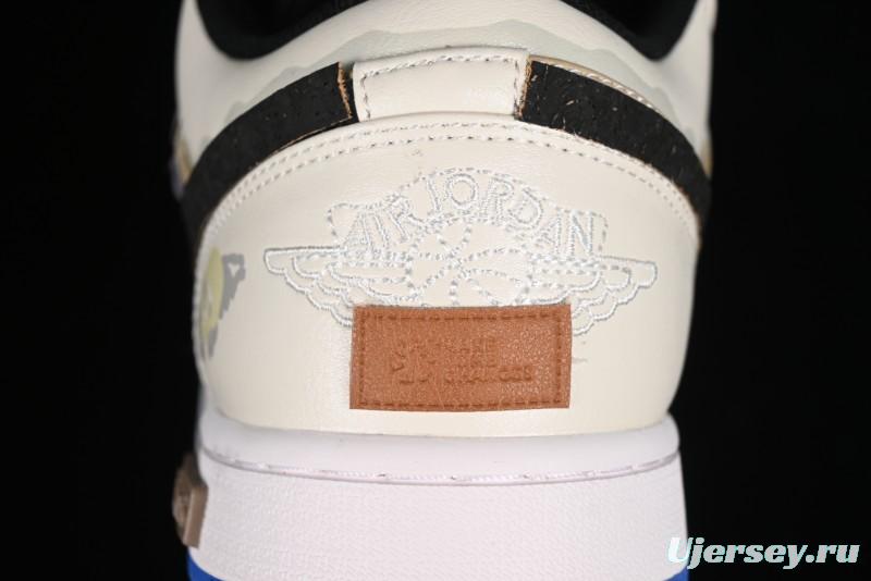 Nike Air Jordan 1 Low Retro Basketball Shoes Panda Mischief Pioneer Rider - 553560-140