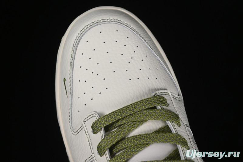 Nike SB Dunk Low Gucci Collaboration - Subtle Pattern Beige Green Swoosh Anniversary Custom Low-Top Casual Sneakers - KK1888-006