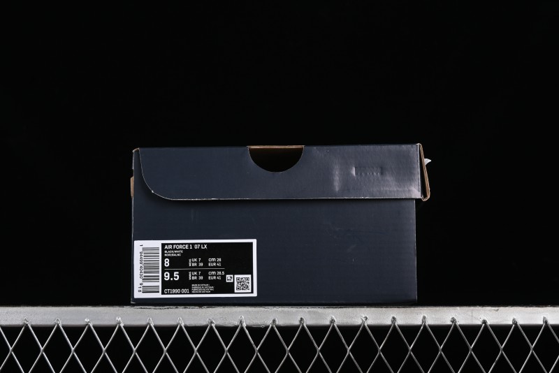 Nike Air Force 1 '07 Low Black Gold Swoosh Casual Sneakers - CT1990-001