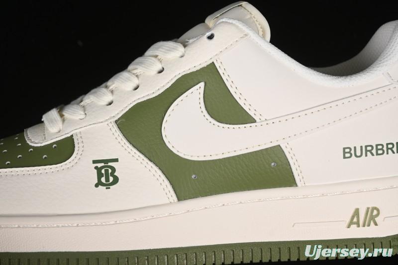 Nike Air Force 1 '07 Low Burberry Collaboration - Off White Mint Green Low Top Casual Sneakers - BB8588-221
