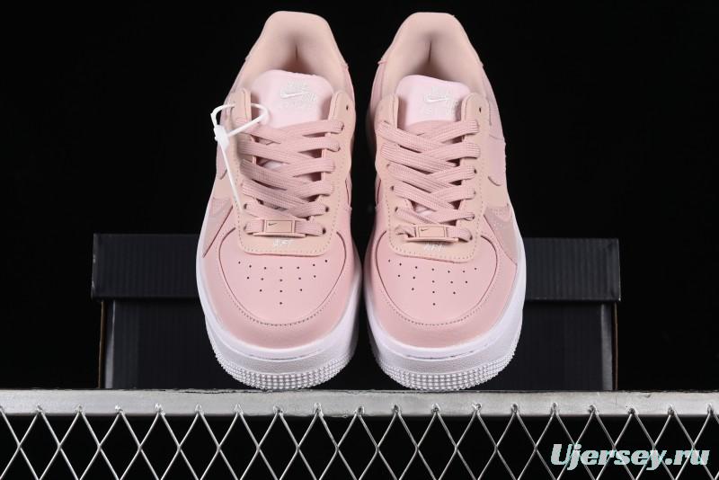 Nike Air Force 1 PLT Low-Top Casual Sneakers with Speed-Inspired Swoosh Design - DJ9946-602