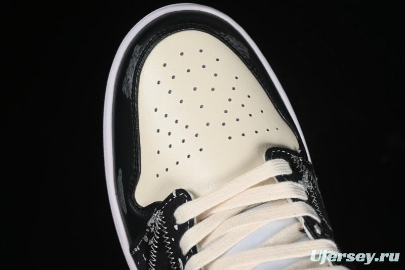 Nike Air Jordan 1 Low AJ1 Panda Prank Universe Exploration Custom Casual Sneakers - 553558-132