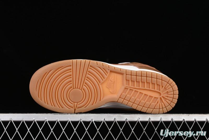 Nike Dunk Low LX SB Casual Skate Shoes in Brown Ostrich - FJ2260-001