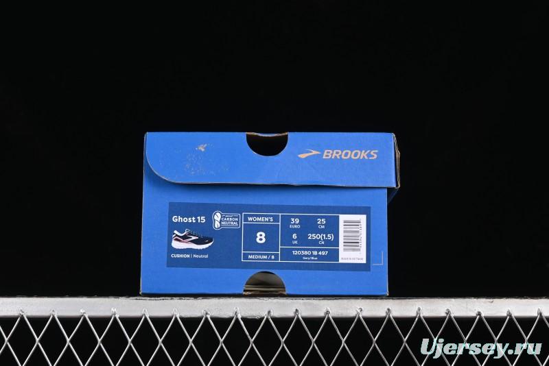 Brooks Ghost 15 Running Shoes with DNA LOFT V2 Cushioning and Breathable Air Mesh - 1203801B497