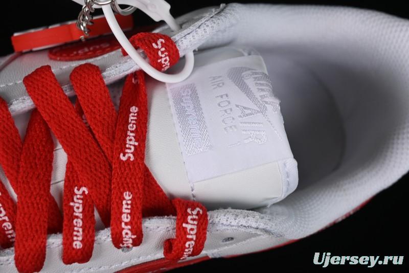 Supreme x Nike Air Force 1 '07 Low Casual Sneakers with Full-Length Air Solo Cushion - CU9225-010