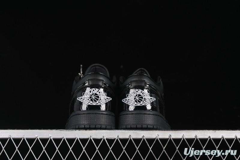 Nike Air Jordan 1 Low "Black Croc" Casual Sneakers - HJ7743-010