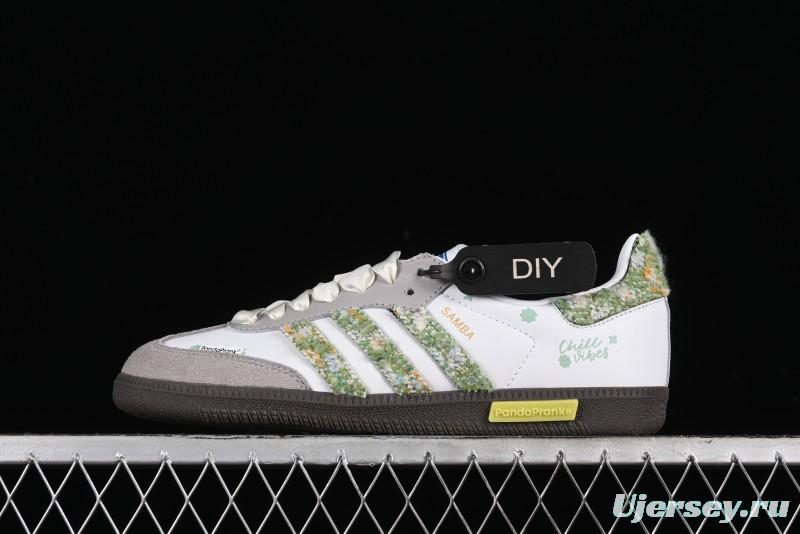 Adidas Originals Samba OG Low-Top Casual Sneakers with Panda Mischief Design - B75806