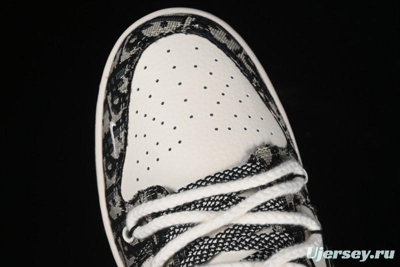Nike SB Dunk Low Dior Collaboration Anniversary High-End Custom Low-Top Casual Sneakers - SJ2068-286