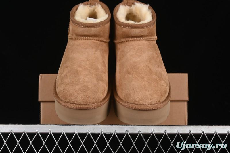 UGG Classic Ultra Mini Platform 3CM Wool Short Boots with TREADLITE Outsole - 1135092