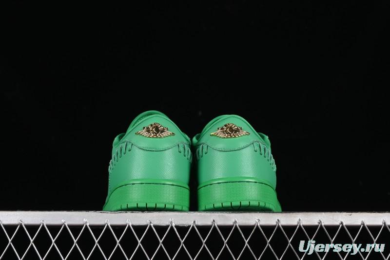Nike Air Jordan 1 Low "Method of Make" Casual Sneakers in Green and Gold - FN5032-300