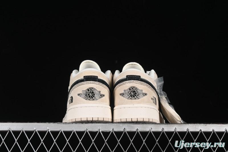 Nike Air Jordan 1 Low AJ1 The North Face Collaboration - Beige Coffee Retro Basketball Shoes - SJ9950-028