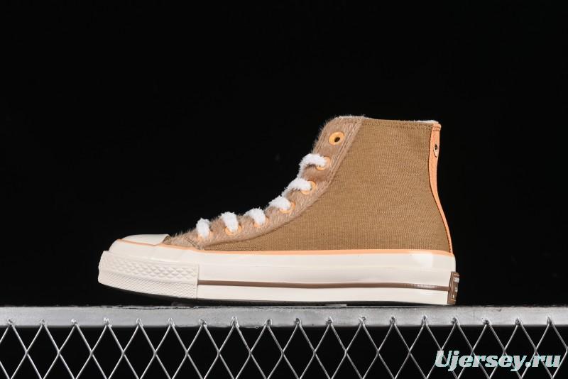 Converse Zoo Happy Pets Series High-Top Plush Lined Casual Sneakers for Autumn Winter - A12766C