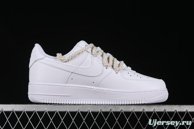 Nike Air Force 1 '07 Low White Deconstructed Casual Sneakers - CW2288-046