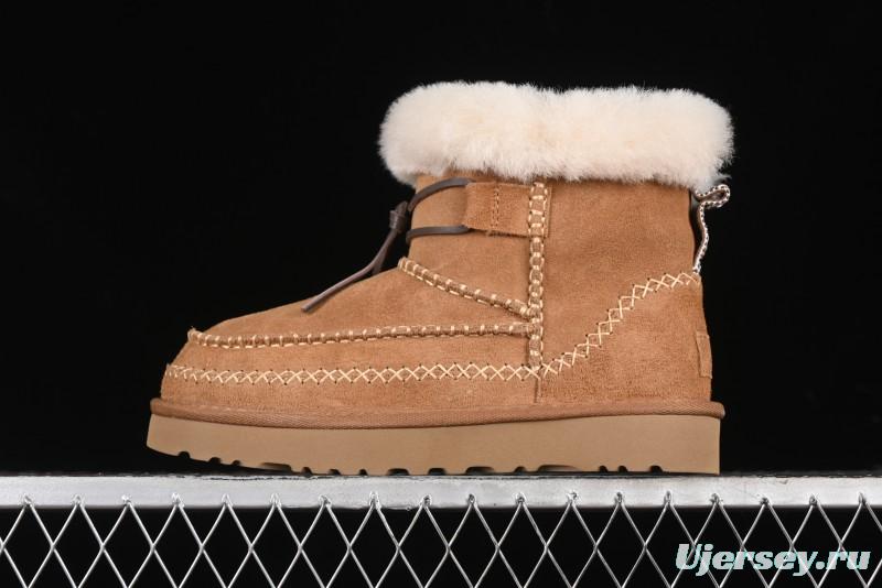 UGG Classic Mini Alpine Genuine Leather Warm and Versatile Snow Boots - 1158251