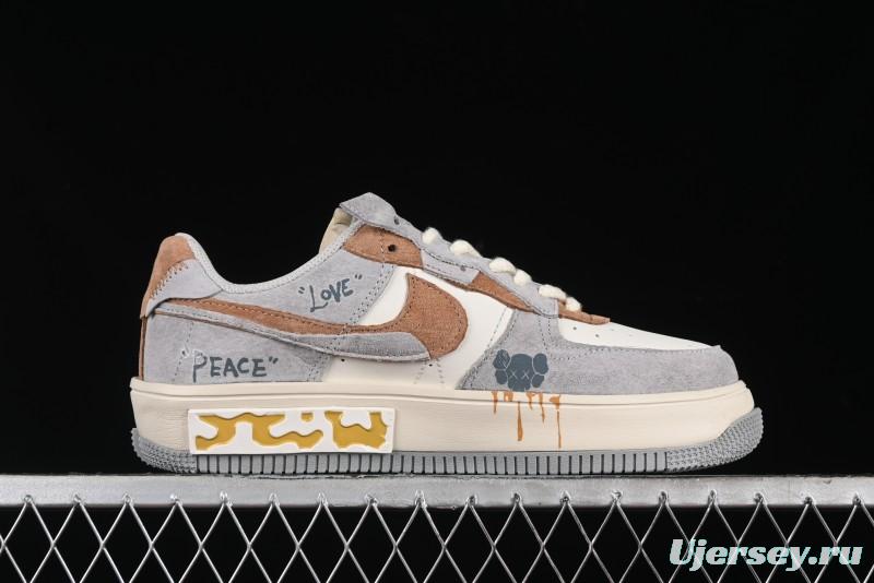 Nike Kaws x Air Force 1 '07 Low Custom Casual Sneakers - CW6688-806