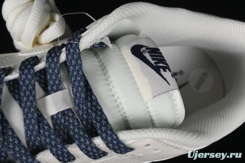 Nike SB Dunk Low Collaboration Three Swooshes Dark Blue Colorway Low-Top Casual Skateboarding Shoes - NK5639-327